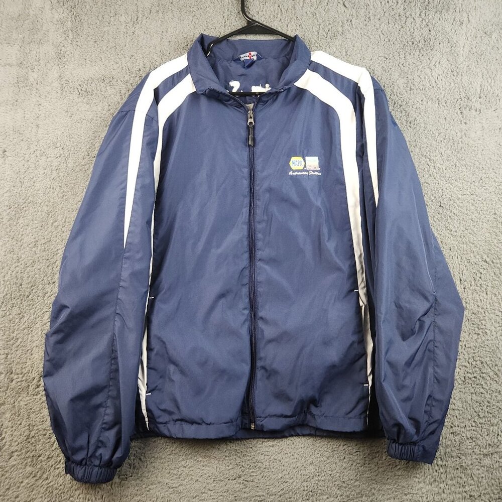 NAPA‎ Automotive Jacket Mens Large Blue Lined Full Zip Employee Marten Senor